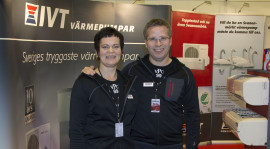 Petra och Mattias Edqvist, IVT Värmepumpar. Foto: P-E Jäderberg